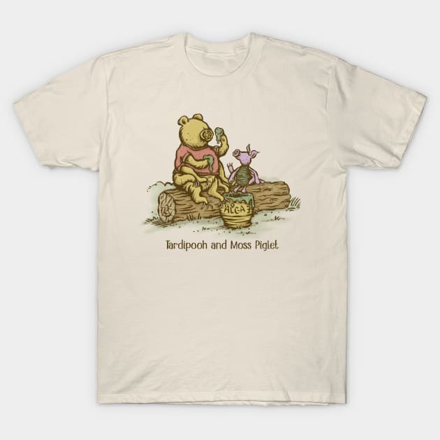 Water Bear and Moss Piglet T-Shirt by kg07_shirts